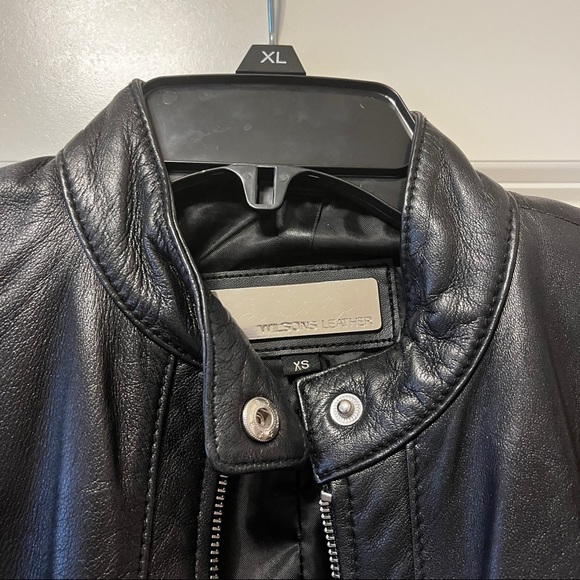 WILSONS LEATHER Genuine Butter Soft Black Leather Jacket - Picture 2 of 7